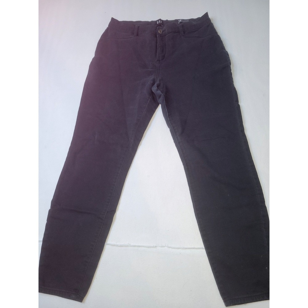 Gap Stretch Skinny Pants Womens 14 Dark Navy Blue Trousers Casual Workwear 2806